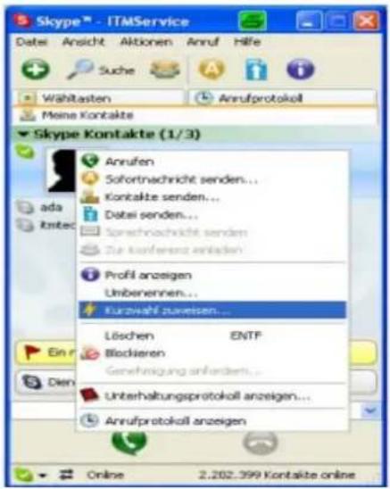 Hagenuk VoIPtel 40 - Anruf eines Skype- Benutzers per Kurzwahl - 1