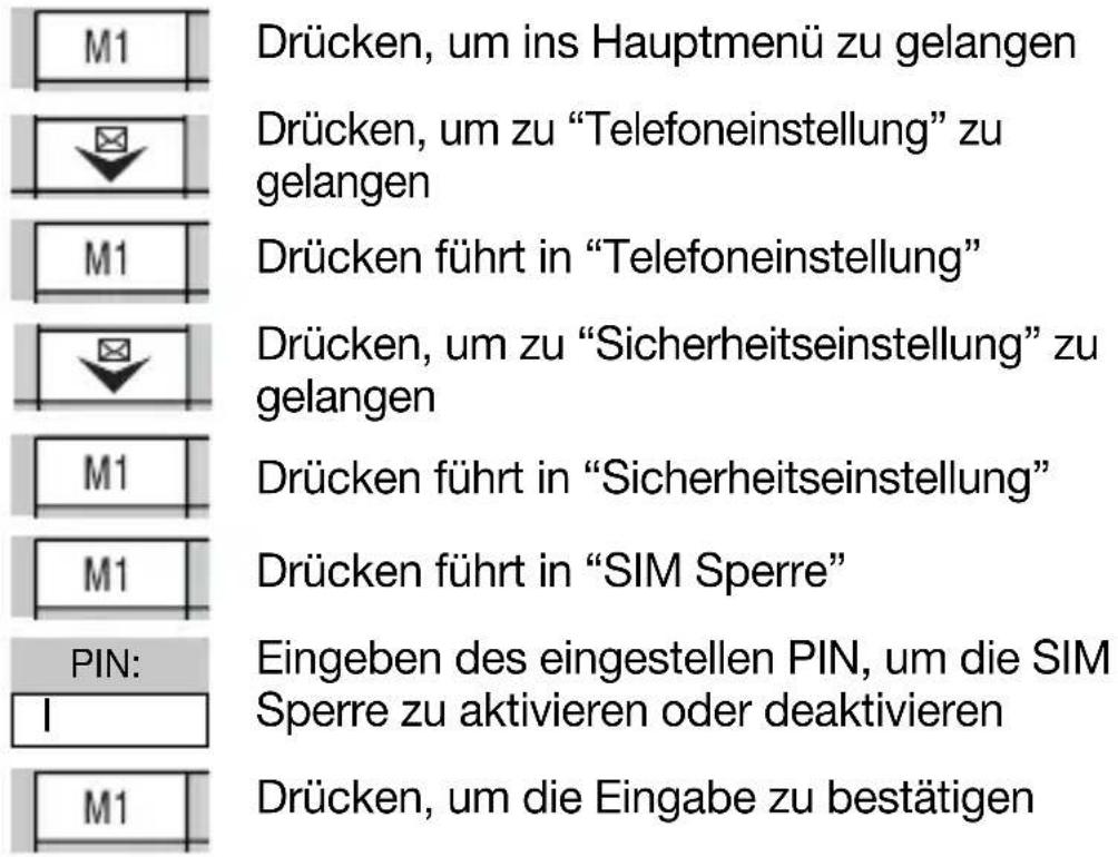 Hagenuk Fono c200 - a) SIM Sperre - 1