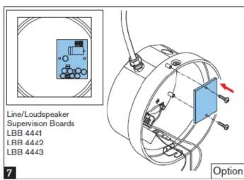 Line/Loudspeaker Supervision Boards LBB 4441 LBB 4442 LBB 4443 7 Option