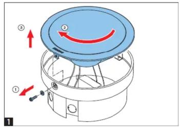 Diagram of a mechanical device with labeled parts and directional arrows indicating motion or force vectors
