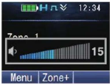 12:34 Zone 1 15 Menu Zone+