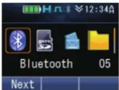 12:34A Bluetooth 05 Next