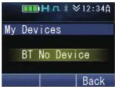 My Devices BT No Device Back