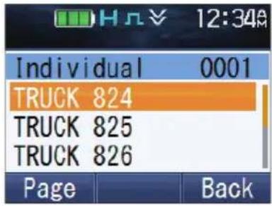 12:34 Individual 0001 TRUCK 824 TRUCK 825 TRUCK 826 Page Back