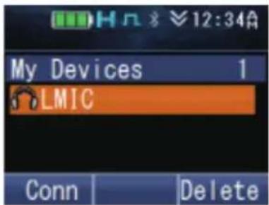My Devices 1 LMIC Conn Delete