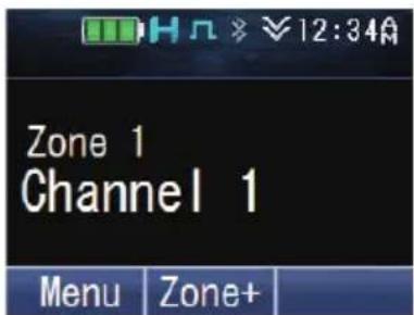 Zone 1 Channel 1 Menu Zone+