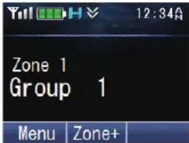 Yill 12:34A Zone 1 Group 1 Menu Zone+