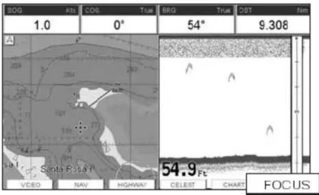 Standard Horizon CPF390i - Focus Soft Key on FISH/CHART Page - 1