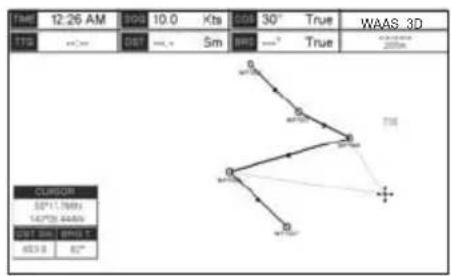 Standard Horizon CPF390i - INSERTING A WAYPOINT INTO A ROUTE - 3