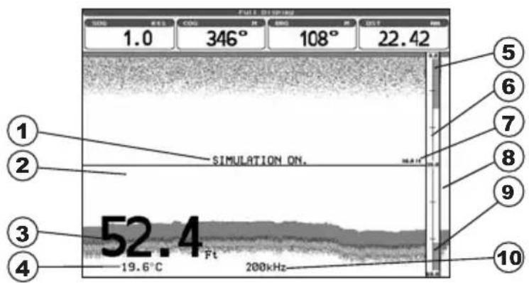 Standard Horizon CPF390i - UNDERSTANDING THE FISH FINDER PAGE - 1