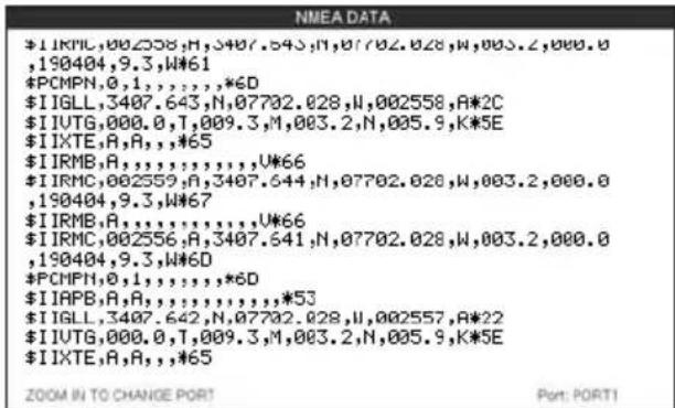 Standard Horizon CPF390i - NMEA DATA PAGE - 1