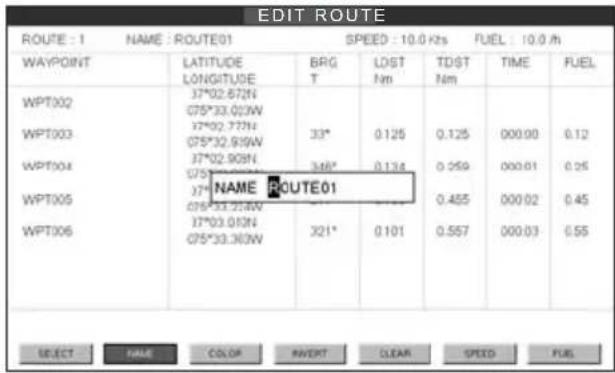 Standard Horizon CPF390i - To name the Route: - 1