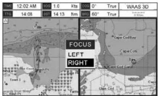 Standard Horizon CPF390i - Focus Soft Key on Dual Chart Page - 2