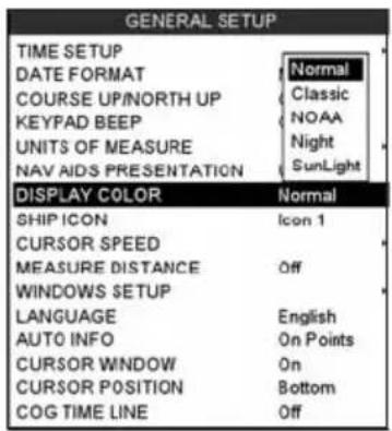 Standard Horizon CPF390i - CHANGING THE CHART COLOR - 1
