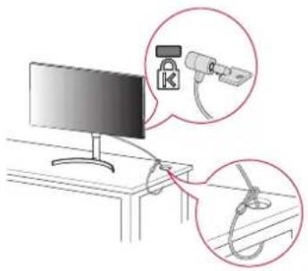 LG 32UL950 - Using the Kensington Lock - 1