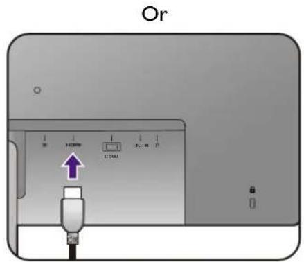 BENQ BL2480T - To Connect the DP Cable - 5