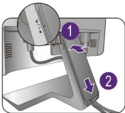 BENQ BL2480T - Install the cable cover. - 5
