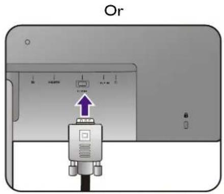 BENQ BL2480T - To Connect the DP Cable - 4