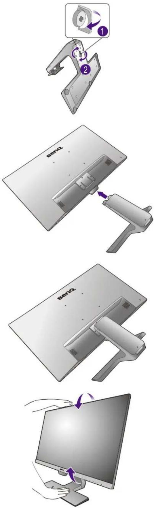 BENQ BL2480T - Attach the monitor base. - 7