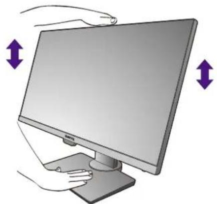 BENQ BL2480T - Adjusting the monitor height - 1