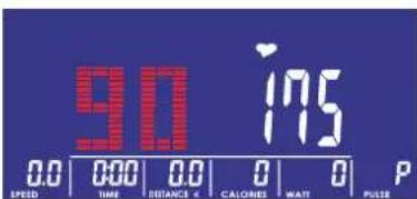 90 175 0.0 000 0.0 0 0 P SPEED TIME DISTANCE × CALORIES WAIT PULSE