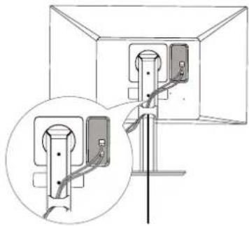 LG 27UK670 - using the cable holder - 1