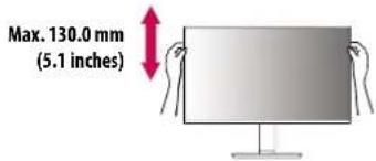 LG 27UK670 - Adjusting the Stand Height - 1