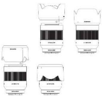 Samyang AF 50mm F1.4 FE - Mounting the hood - 1