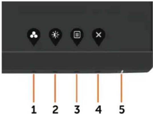 DELL P2219HC - Bedienelemente an der Frontblende verwenden - 1