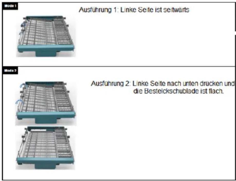 Exquisit EGSP 9510 E/B - Besteckschublade verstellen - 1