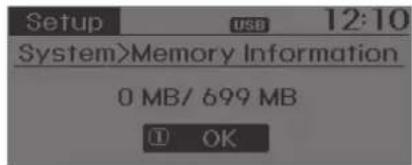 Setup USB 12:10 System>Memory Information 0 MB/ 699 MB OK