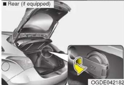 ■ Rear (if equipped) OGDE042182