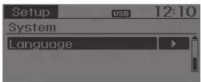 Setup USB 12:10 System Language