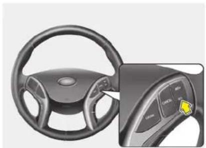 HYUNDAI Elantra GT (2017) - To increase cruise control set speed: - 1