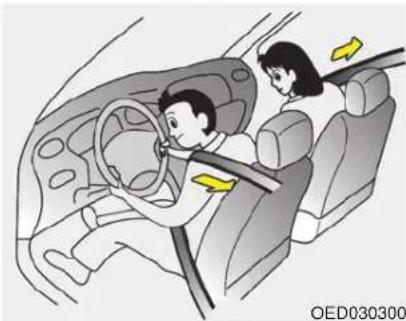 HYUNDAI Elantra GT (2017) - To release the seat belt: - 1