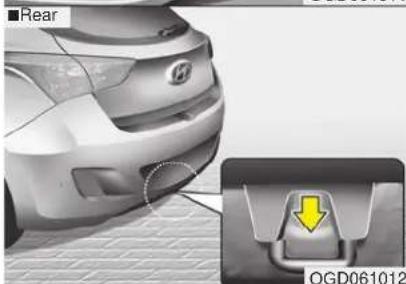 HYUNDAI Elantra GT (2017) - Removable towing hook (if equipped) - 2