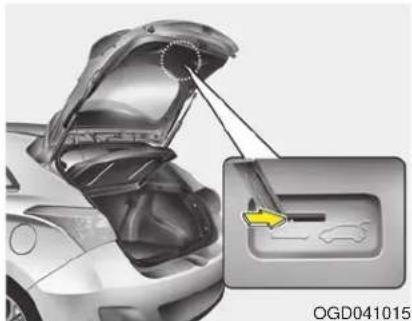 HYUNDAI Elantra GT (2017) - WARNING - Rear cargo area - 1