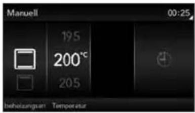 Manuell 00:25 195 200°C 205 beheizungsplan Temperatur
