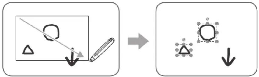 SHARP PN-ZL03A - Selecting objects by dragging - 1