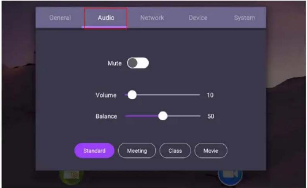 BENQ RP8601K - Audio settings - 1