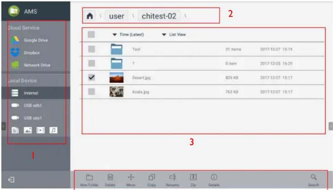 BENQ RP8601K - AMS file manager overview - 2