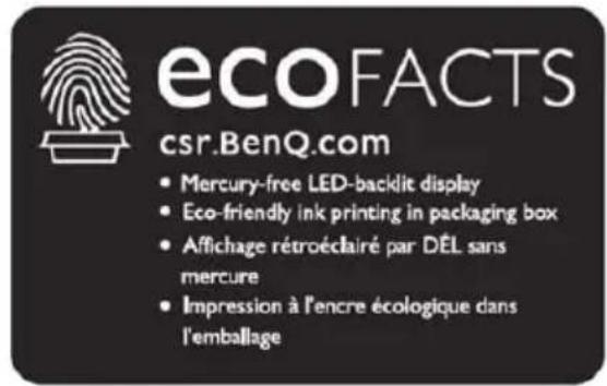 BENQ RP8601K - BenQ ecoFACTS - 1