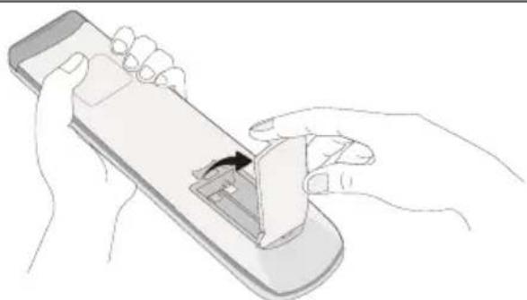 BENQ RP8601K - Installing remote control batteries - 1