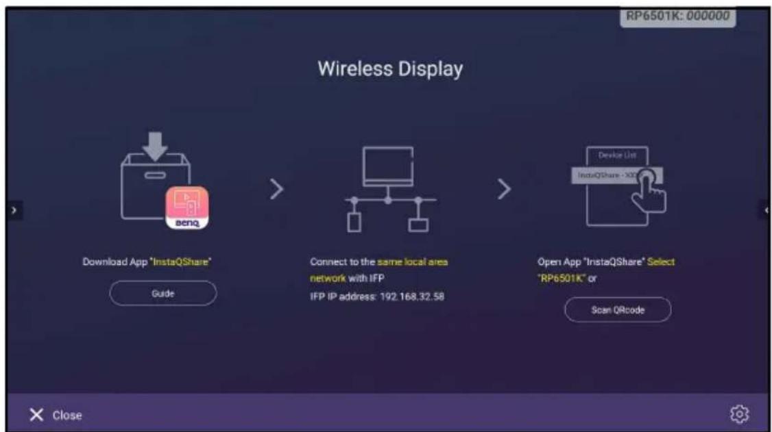 BENQ RP8601K - InstaQShare - 2