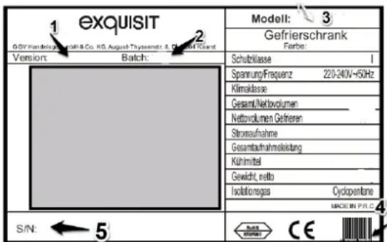 Exquisit GS 184-10A++ - Folgende Angaben werden benötigt um Ihren Auftrag bearbeiten zu können: - 1