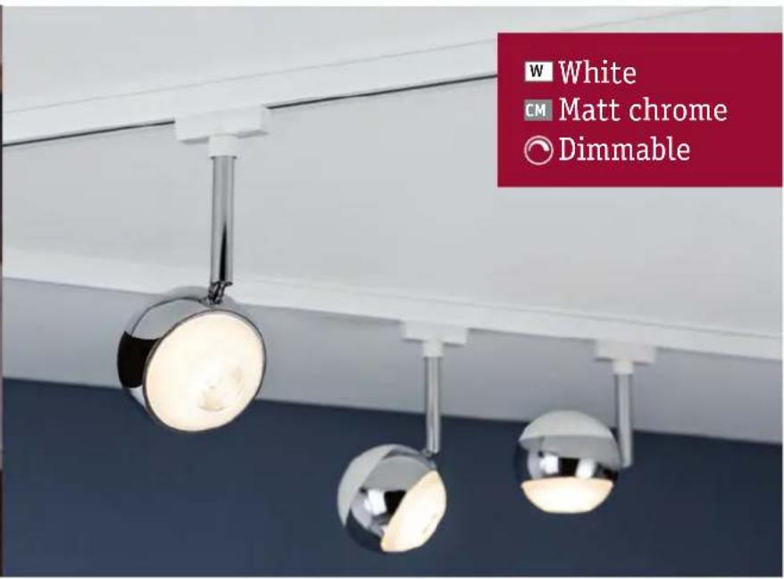 Paulmann 955.05 - Rail light for the entire home - 3