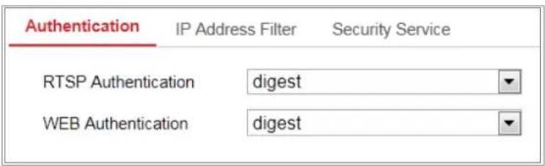 Hikvision DS-2CD7A26G0-IZS - Authentication. - 1