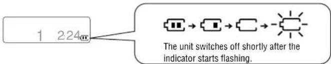 PANASONIC SL-J610V - The battery indicator - 1