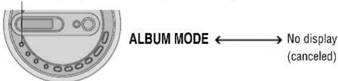PANASONIC SL-J610V - Playing only the tracks in a selected album (Album mode) - 1