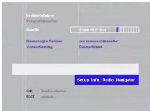 Ergebnisliche Programmatische Schnik Extra 19.2" Okt Bevorsachte Sender Vorsartierung nur umerschätzlicher Deutschland Setup Info. Radio Navigator OK Durchs stellen EXIT zurück